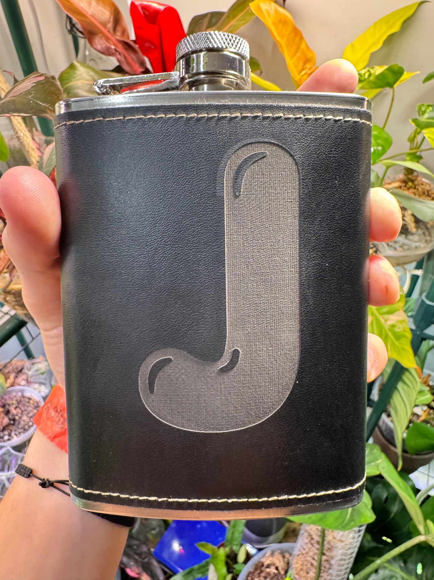 Custom Leather Wrapped Flask